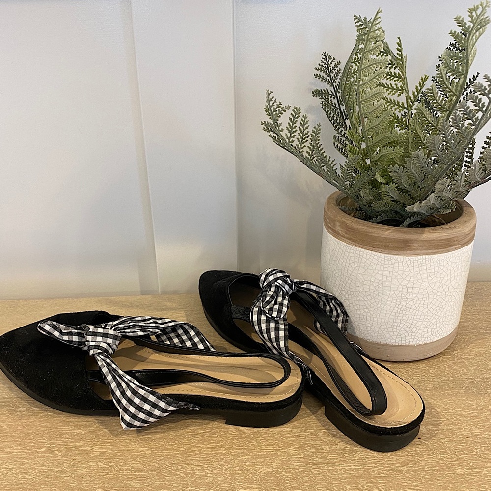 Black and white plaid miula miula shoes